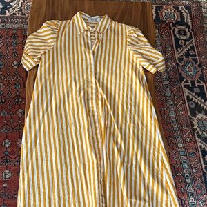 DO+BE Yellow and White Striped Maxi Dress
